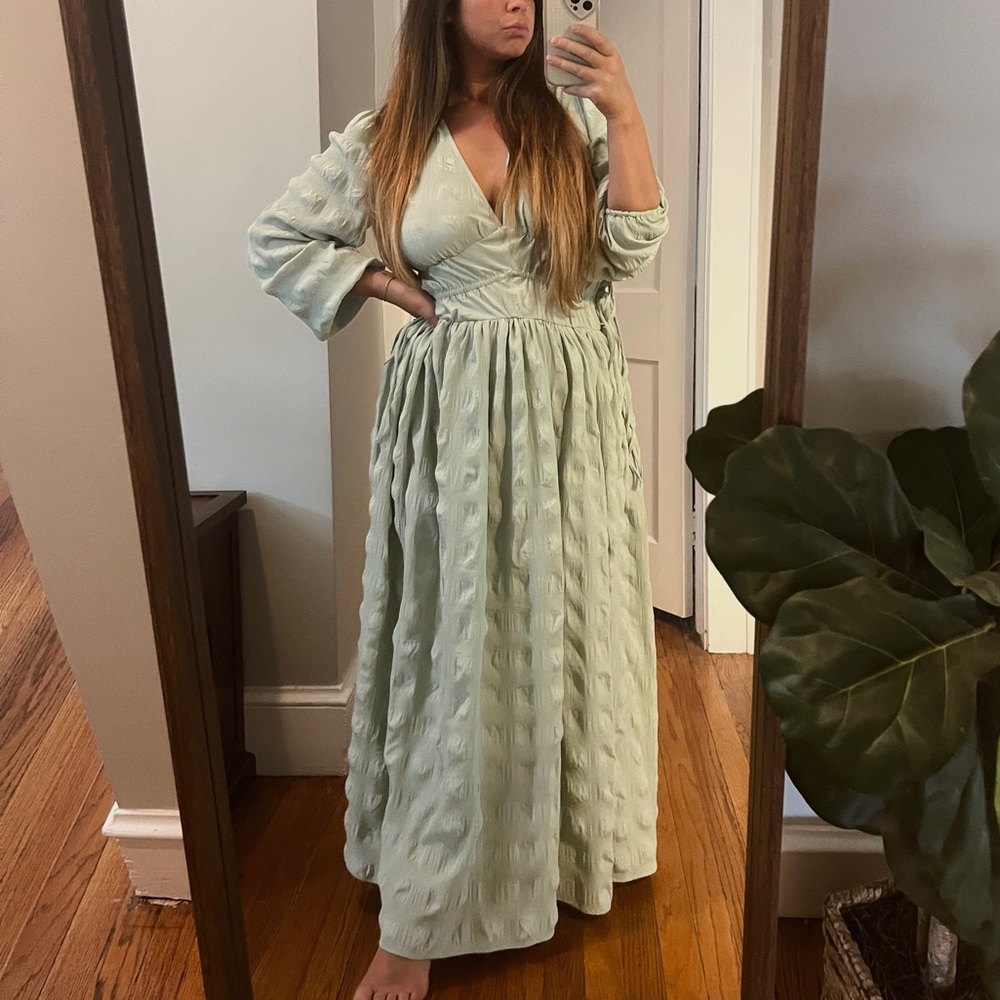 Asos mint green maxi dress